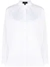 Theory Long-sleeve Cotton-blend Shirt In White