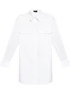 Theory Long-sleeve Cotton Shirt In White