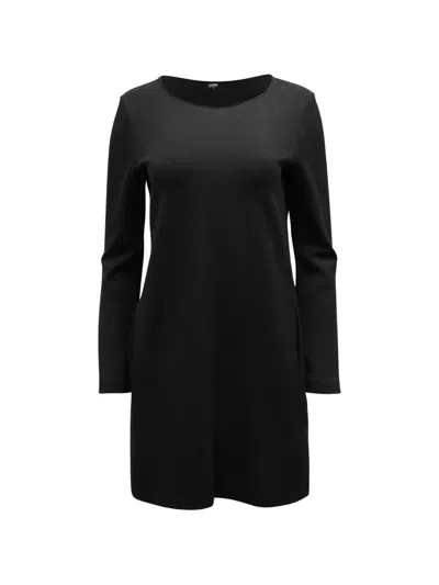Pre-owned Theory Long-sleeve Dress In Black