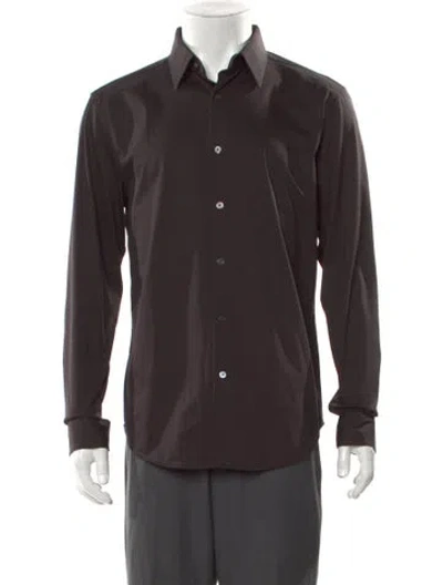 Pre-owned Theory Long Sleeve Dress Shirt W/ Tags In Brown