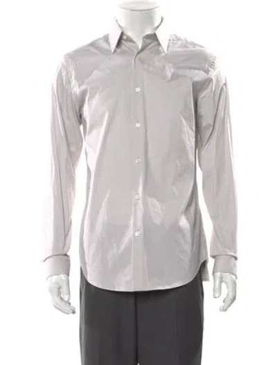 Pre-owned Theory Long Sleeve Dress Shirt W/ Tags In Gray