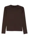 Theory Long-sleeve T-shirt In Brown