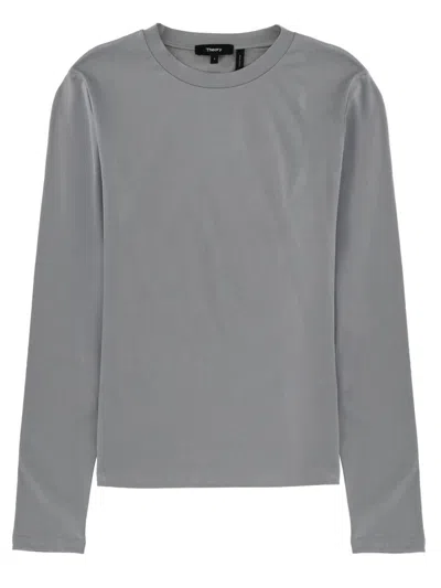 Theory Long Sleeve T-shirt In Gray