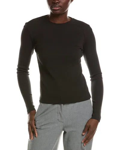 Theory Long Sleeve Tiny T-shirt In Black