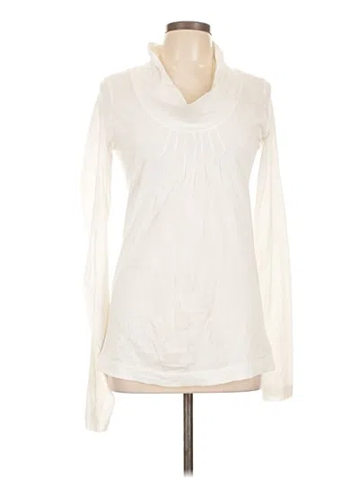 Pre-owned Theory Long Sleeve Top Ivory Cowl Neck Tops