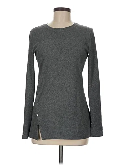 Pre-owned Theory Long Sleeve T-shirt In Gray
