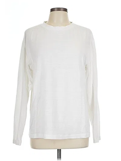 Pre-owned Theory Long Sleeve T-shirt In White