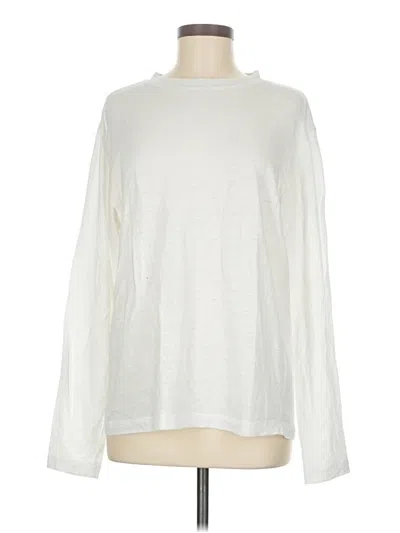 Pre-owned Theory Long Sleeve T-shirt In White