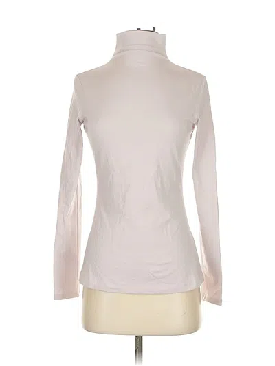 Pre-owned Theory Long Sleeve Turtleneck In White