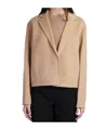 Theory New Divide Double Face Open Front Cardigan In Nude