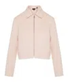 Theory Blouson Jacket In Double-face Wool-cashmere In Nude