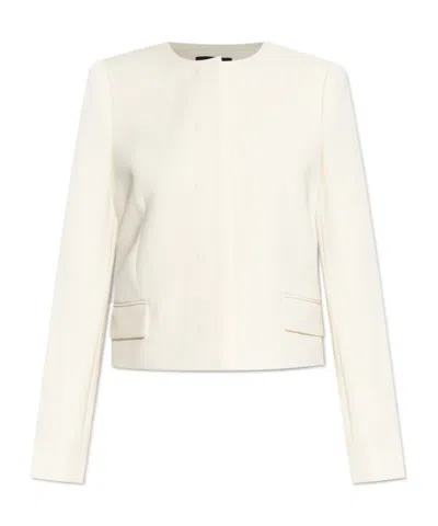 Theory Long-sleeved Casual Jacket In White
