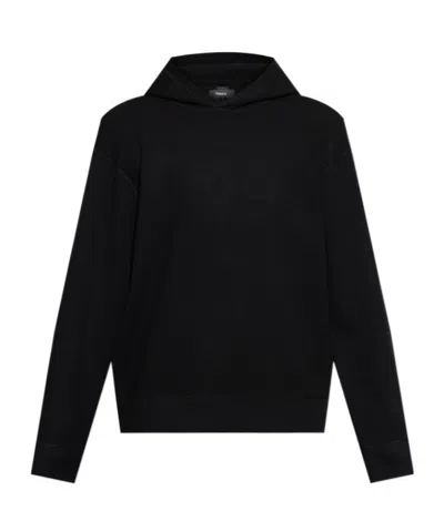 Theory Jersey Hoodie In Black