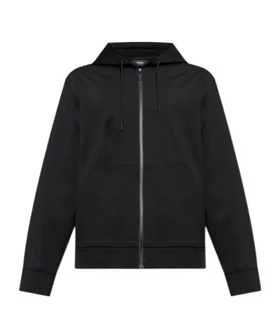 Theory Long-sleeved Hoodie In Black