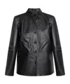 Theory Leather Jacket In Black