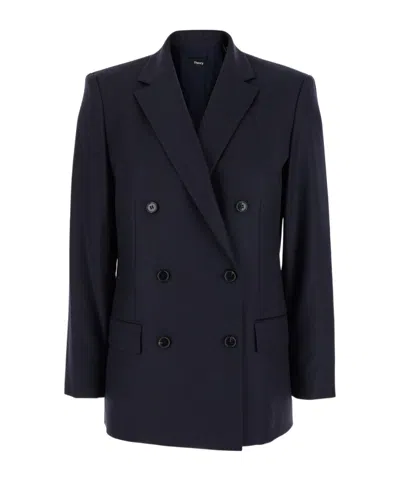 THEORY THEORY HICKORY DOUBLE-BREASTED BLAZER