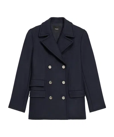 Theory Long-sleeved Suit Coat In Black