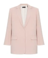 Theory Long-sleeved Suit Coat In Pink