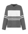 Theory Colorblock Wool Sweater In Gray