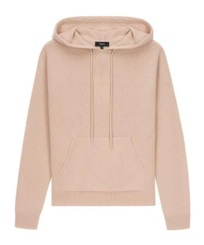 Theory Long-sleeved Sweater In Nude