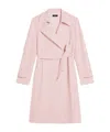 Theory Wool-cashmere Blend Wrap Coat In Pink