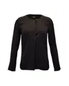Theory Long Sleeves Blouse In Black Silk In Black