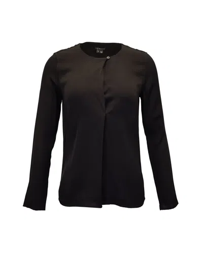 Theory Long Sleeves Blouse In Black Silk