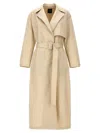 Theory Belted Trench Coat In Sand