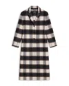 Theory Long Wool Blend Coat In Multi