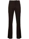 Theory Slim Stretch Wool Flare Leg Pants In Brown