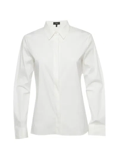 Pre-owned Theory Luxe Classic-fitted Shirt In White