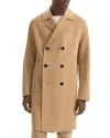 Theory Double-breasted Coat In Double-face Wool-cashmere In New Camel