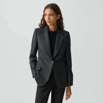 Theory Lynnia Blazer In Good Wool In Black