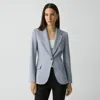 Theory Lynnia Blazer In Good Wool In Gray