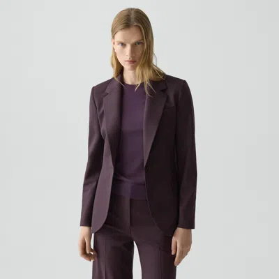 Theory Lynnia Blazer In Good Wool In Purple