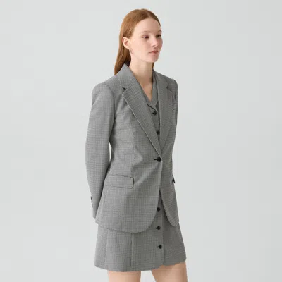 Theory Lynnia Blazer In Wool-blend Twist In Multi