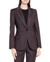 Theory Lynnia Blazer In Sleek Flannel In Brown