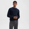 Theory Riland Cable Knit Sweater In Light Bilen In Baltic