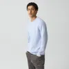 Theory Maden Crewneck Sweater In Merino Wool In Blue