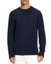 Theory Maden Textured Crewneck Sweater In Baltic
