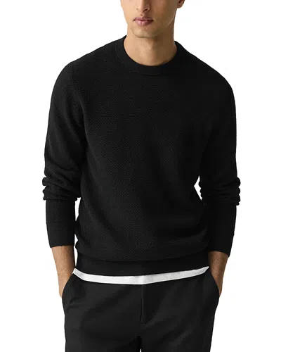 Theory Maden Crewneck Sweater In Merino Wool In Black