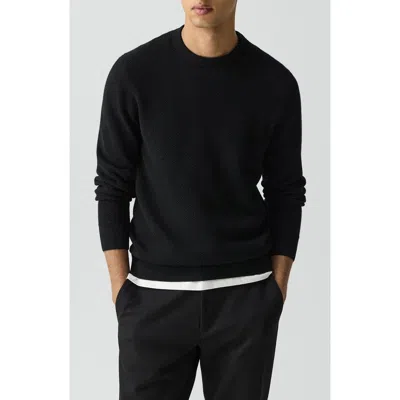 Theory Maden Crewneck Sweater In Merino Wool In Black
