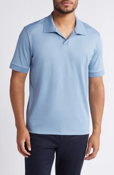 Theory Malden Jc. Atlas Cotton Polo In Mountain Sky