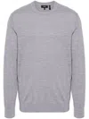 Theory Mens Cool Heather Grey Regal Crewneck Wool Jumper In Cool Heather Grey