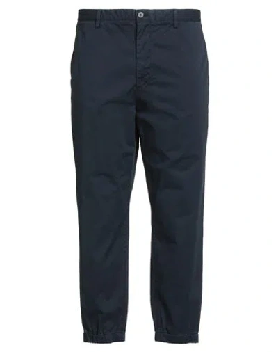Theory Man Pants Navy Size 40 Cotton, Elastane In Blue