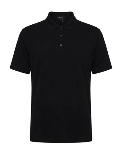 Theory Man Polo Shirt Black Size S Cotton