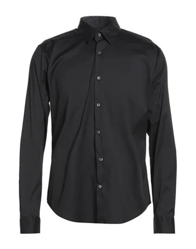 Theory Man Shirt Black Size L Cotton, Nylon, Elastane