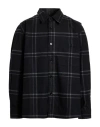 Theory Man Shirt Black Size L Cotton, Polyester In Black