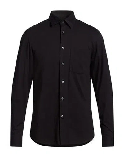 Theory Man Shirt Black Size S Cotton, Polyester