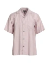 Theory Man Shirt Blush Size S Linen, Cotton In Pink